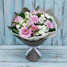 Букет цветов из:  Герберы, Альстромерии и Хризантемы в Верхнем Ландехе