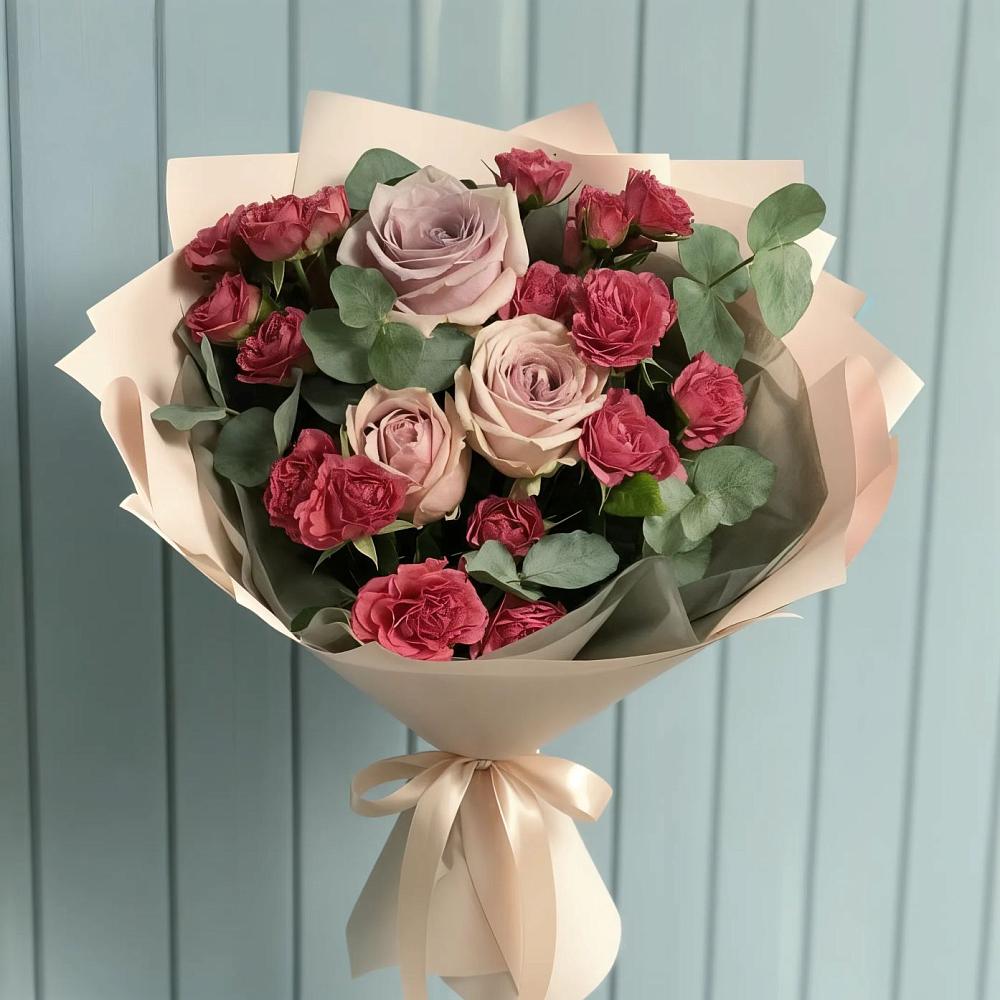 Букет цветов из: Гвоздики и Розы в Верхнем Ландехе