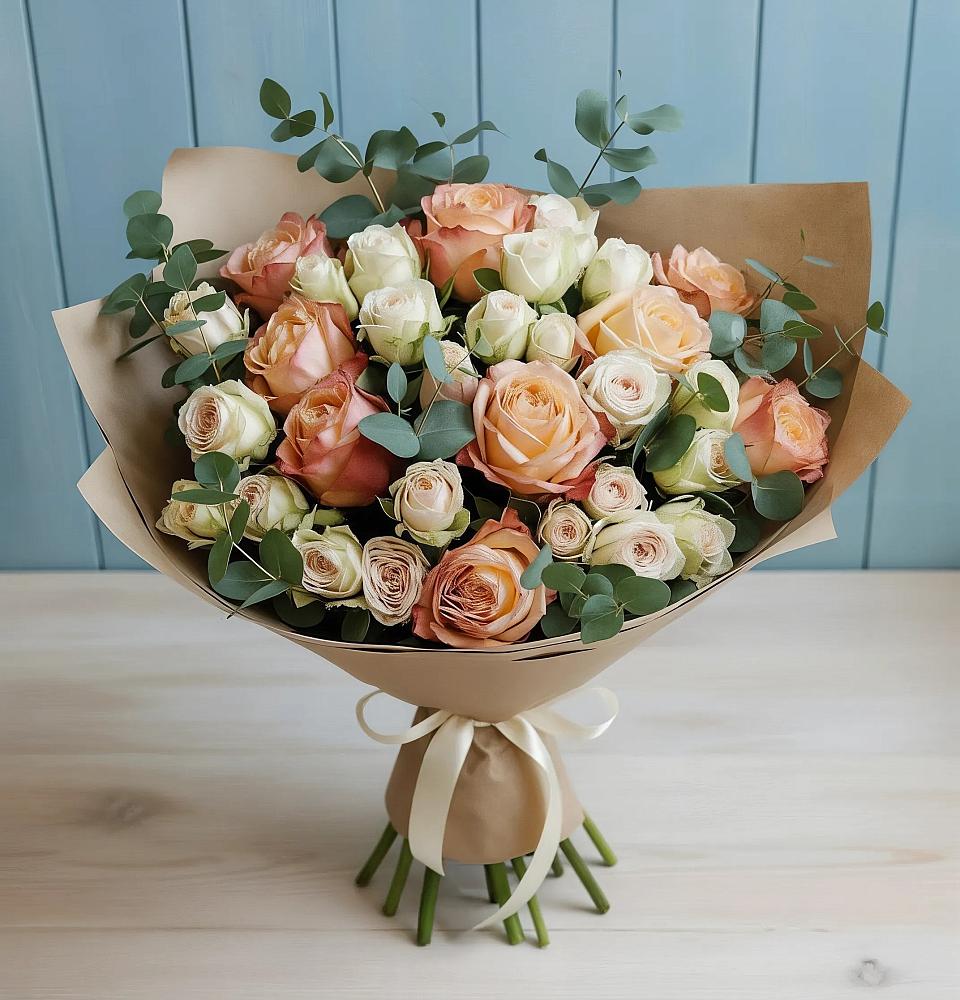 Букет цветов из: Альстромерии и Розы в Верхнем Ландехе