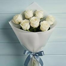 Букет 7 Белых роз Эдлесс Лав в Верхнем Ландехе
