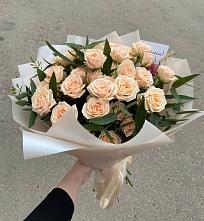 Букет Кремовые розы Латте в Верхнем Ландехе
