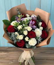 Букет цветов из:  Розы и Альстромерии #REPLACE_PRED# Верхнем Ландехе