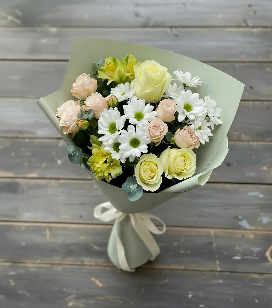 Букет цветов из: Альстромерии, Розы и Хризантемы в Верхнем Ландехе