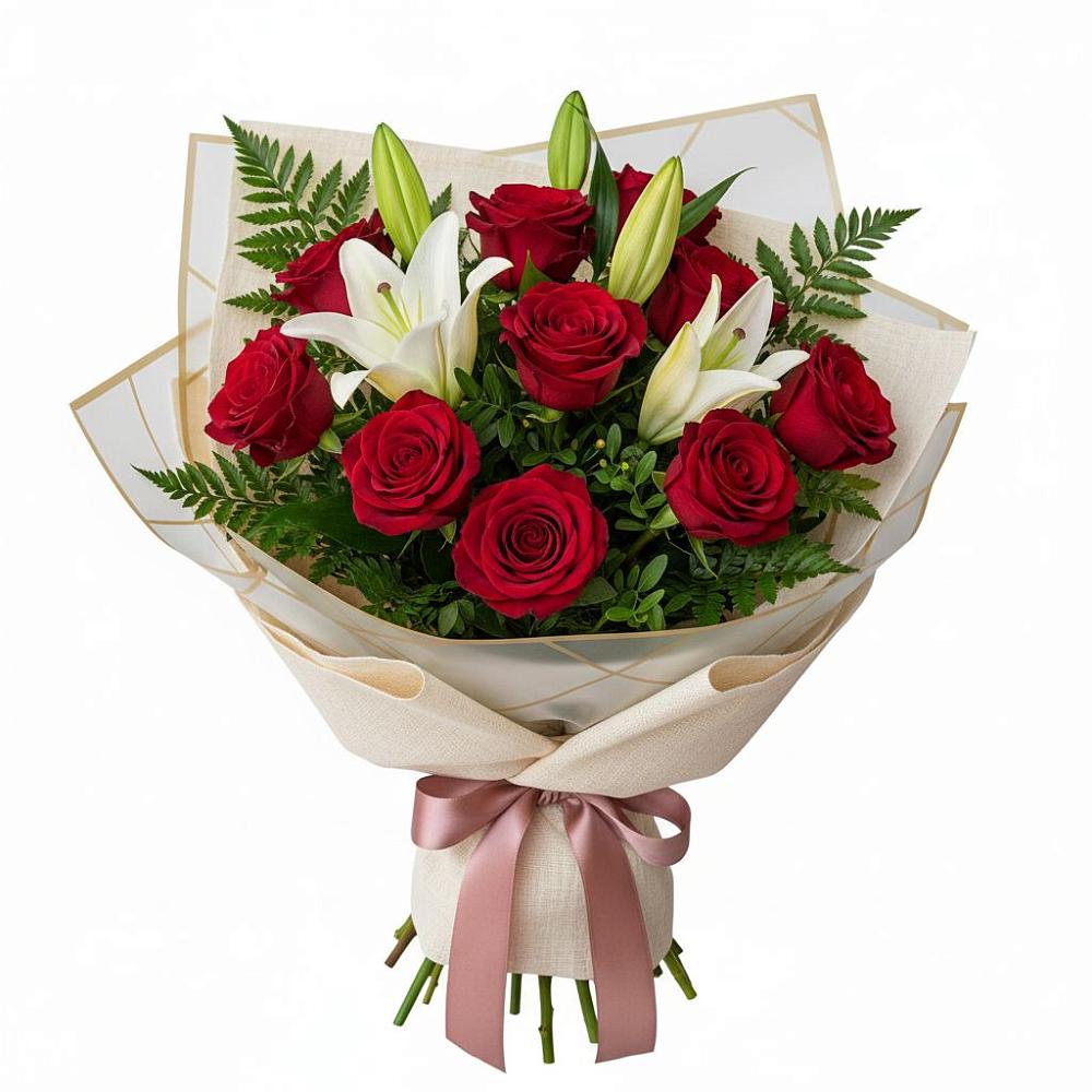 Букет цветов из: Лилии и Розы в Верхнем Ландехе