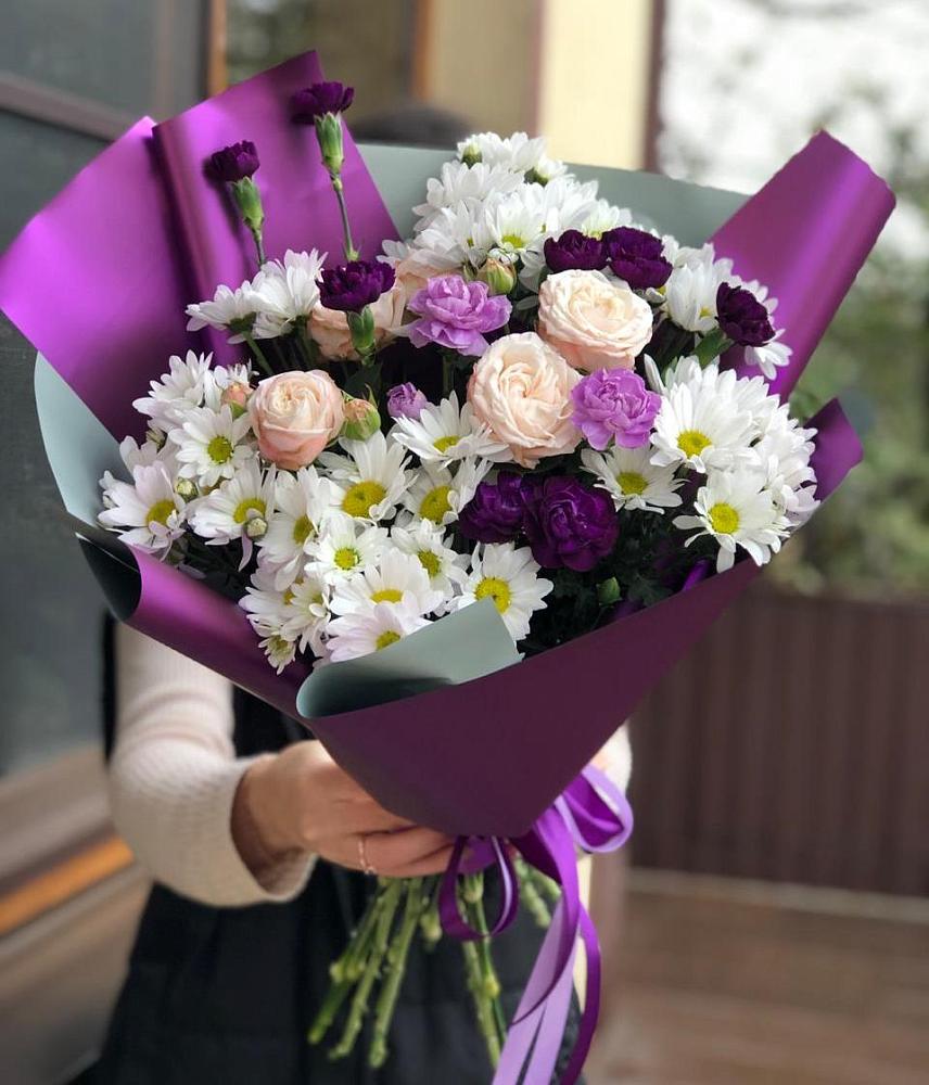 Букет цветов из: Хризантемы, Гвоздики и Розы в Верхнем Ландехе