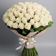 Букет 101 беля роза Белоснежка в Верхнем Ландехе