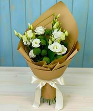 Букет цветов из:  Хризантемы и Лизиантусы в Верхнем Ландехе