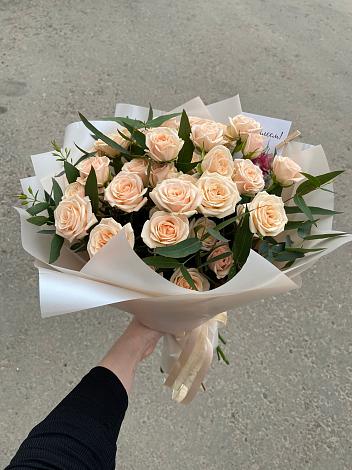 Букет Кремовые розы Латте в Верхнем Ландехе