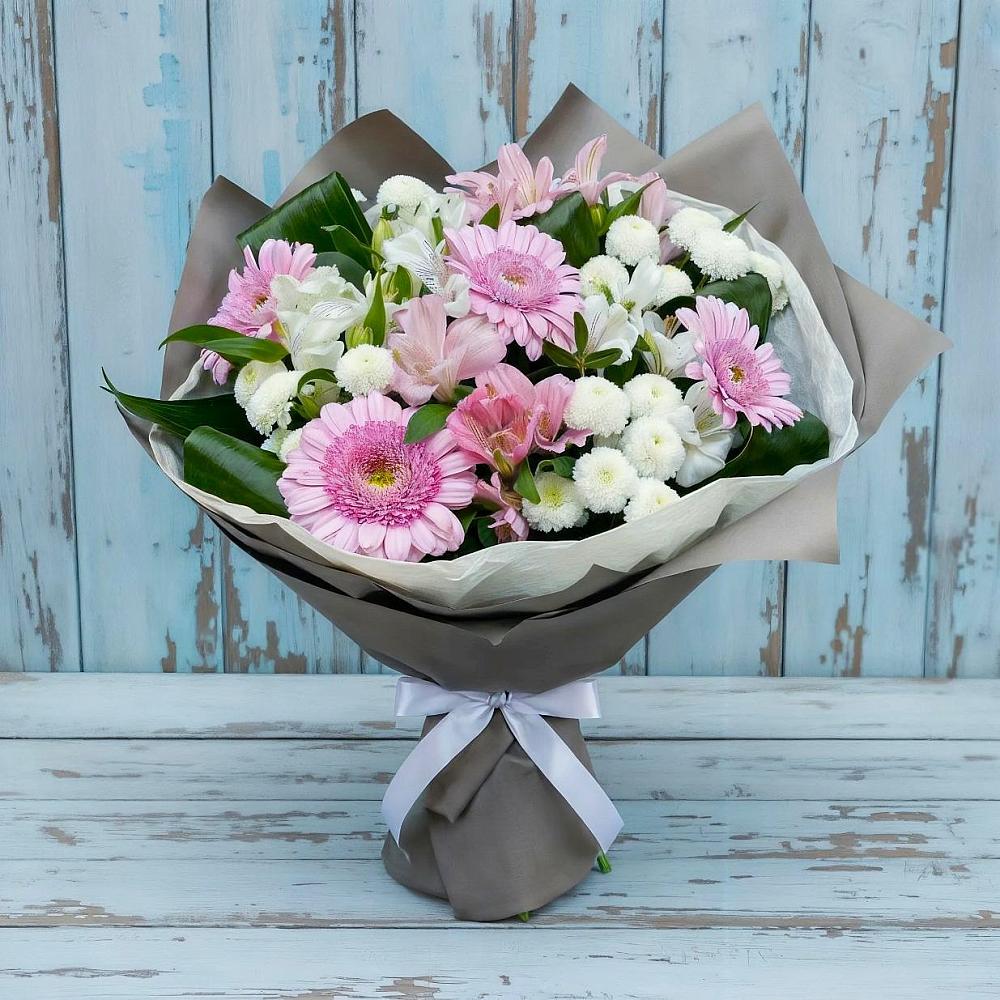 Букет цветов из: Герберы, Альстромерии и Хризантемы в Верхнем Ландехе